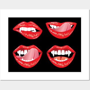 Glamour vampire lips Posters and Art